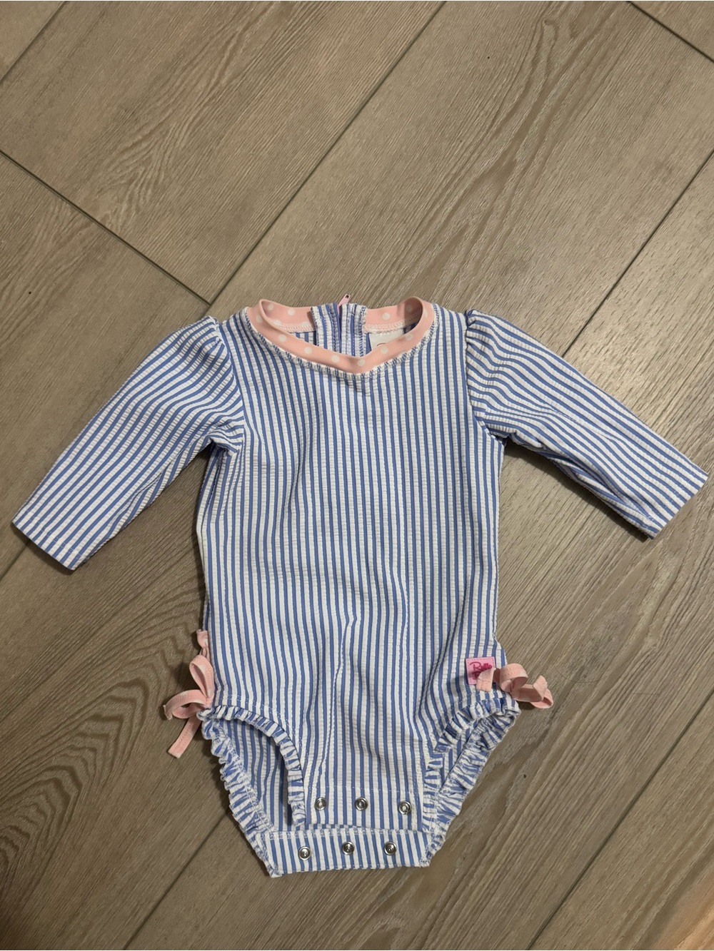 Ruffle Butts 3-6 Month Striped Swimsuit